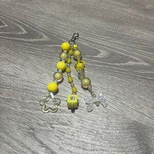 Chinky Yellow Beaded Keychain